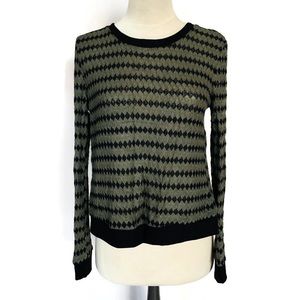 Lush Long Sleeve Pullover Sweater Olive Green XSmall